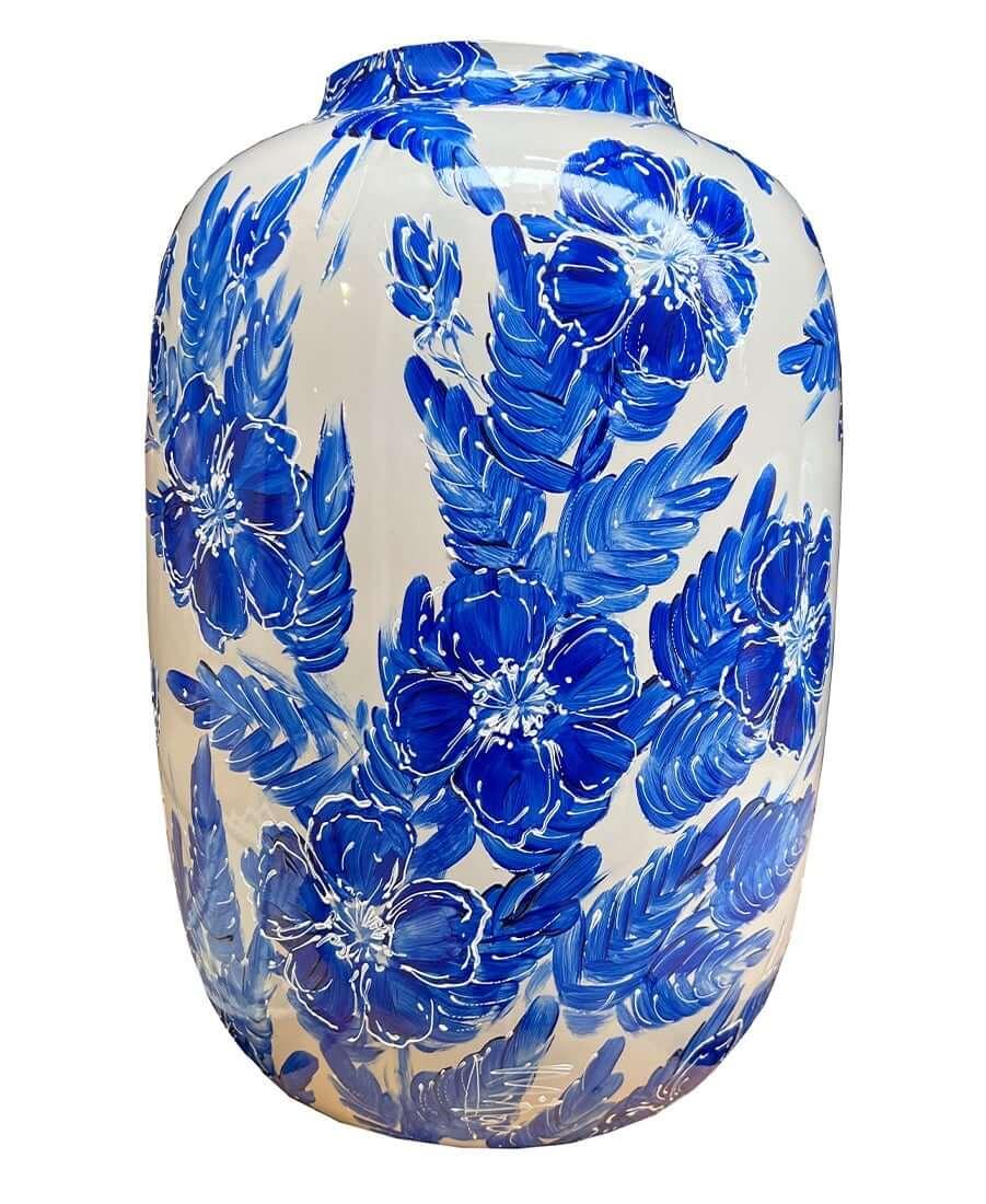 Handgeschilderde vaas delftsblauw