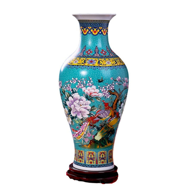 chinese vaas lichtblauw